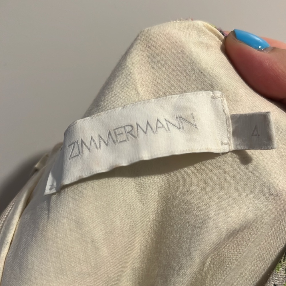 Zimmermann clover panelled mini dress New! size 4 including the belt - Picture 13 of 16